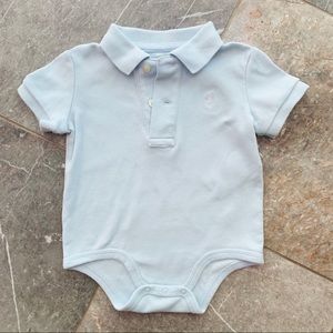 Ralph Lauren Cotton Interlock Polo Bodysuit